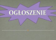 ogłoszenie